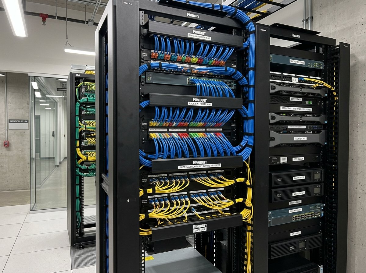 Infraestrutura de Cabeamento Estruturado e Racks em Prédios Públicos